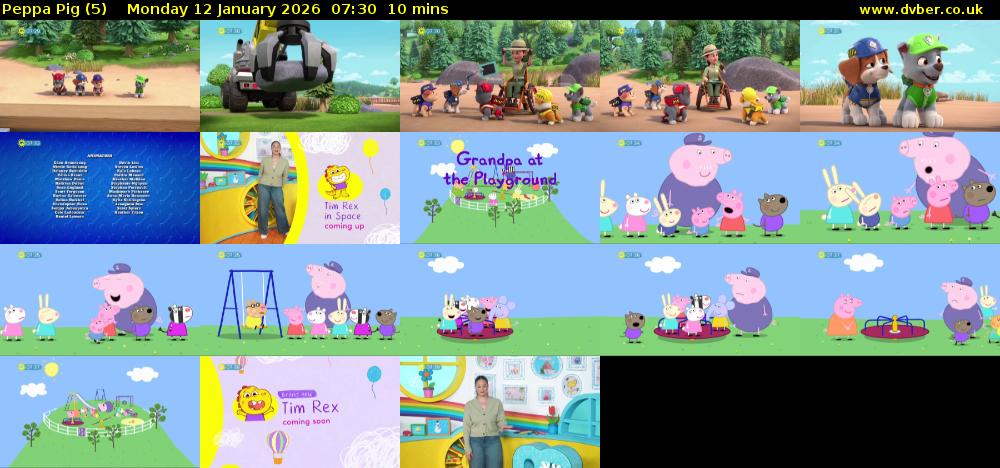 Peppa Pig (5) Monday 12 January 2026 07:30 - 07:40