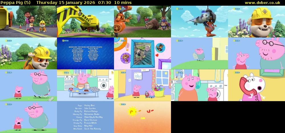 Peppa Pig (5) Thursday 15 January 2026 07:30 - 07:40
