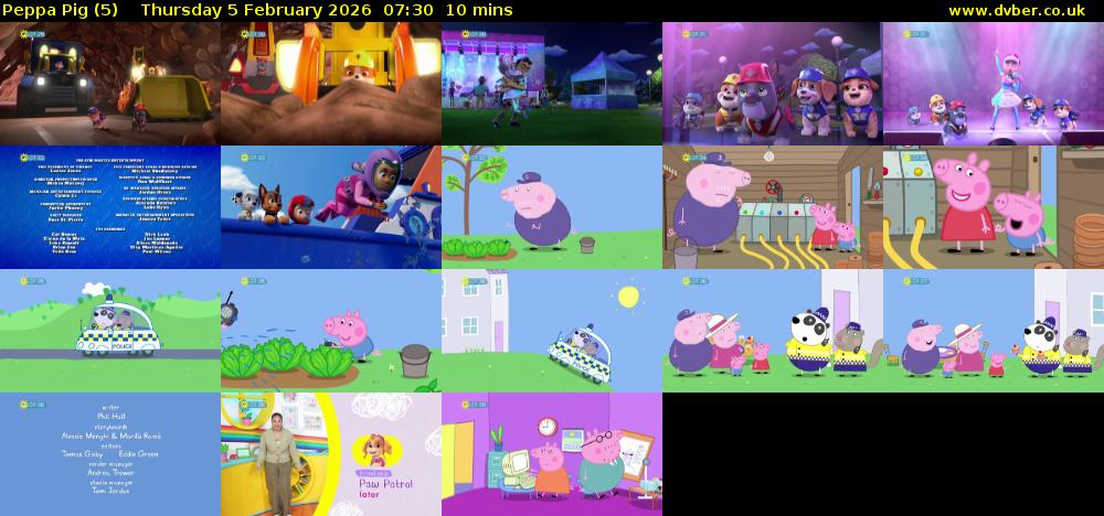 Peppa Pig (5) Thursday 5 February 2026 07:30 - 07:40