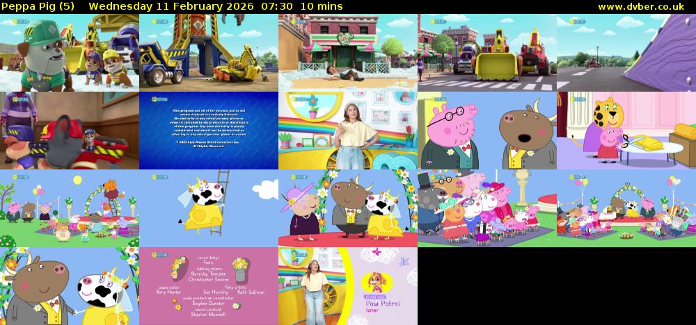 Peppa Pig (5) Wednesday 11 February 2026 07:30 - 07:40