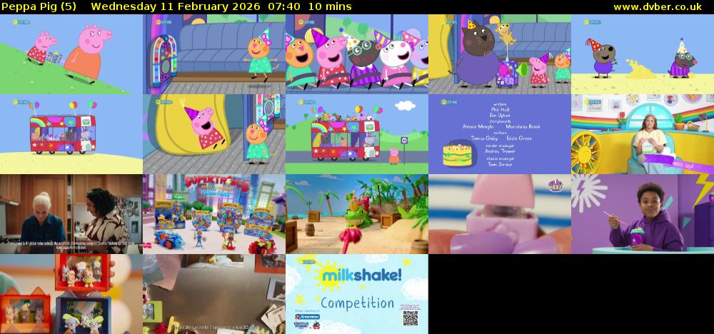 Peppa Pig (5) Wednesday 11 February 2026 07:40 - 07:50