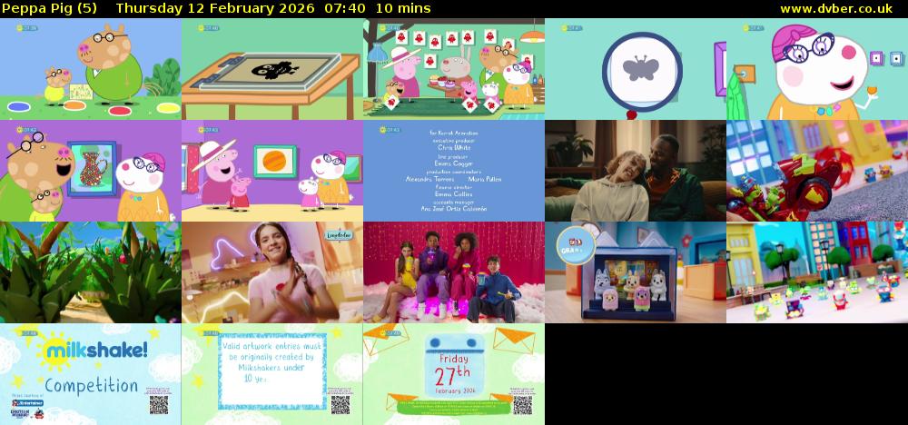 Peppa Pig (5) Thursday 12 February 2026 07:40 - 07:50