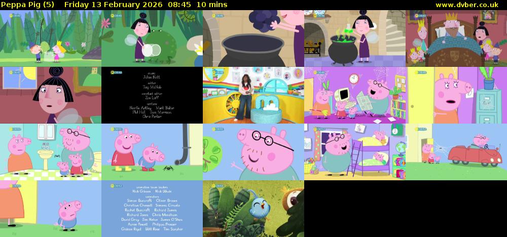 Peppa Pig (5) Friday 13 February 2026 08:45 - 08:55