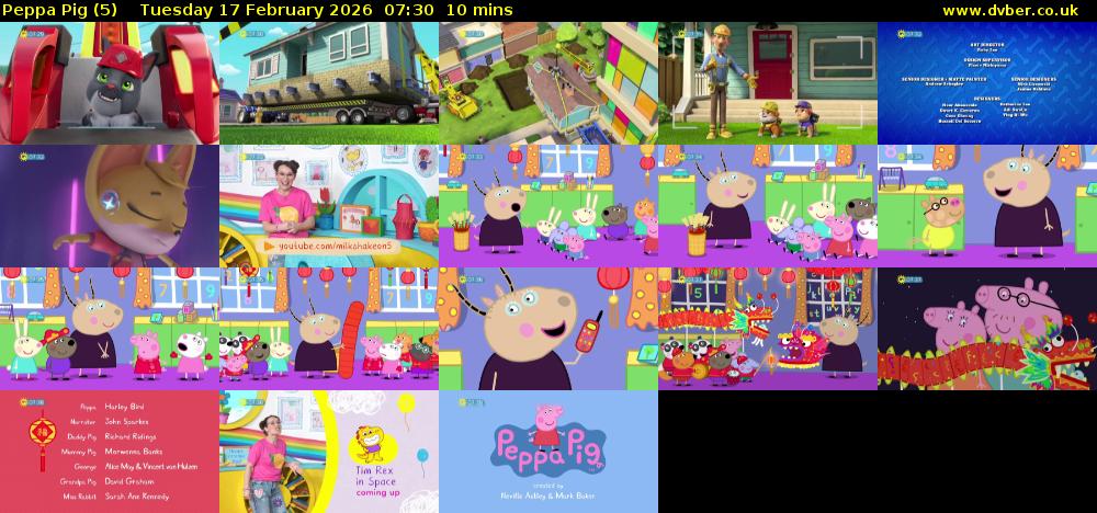 Peppa Pig (5) Tuesday 17 February 2026 07:30 - 07:40