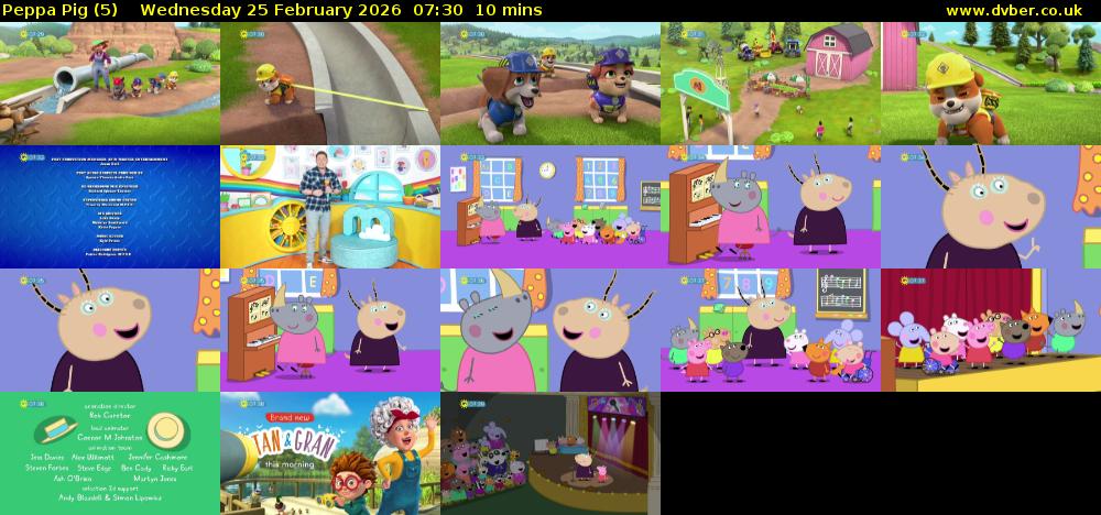 Peppa Pig (5) Wednesday 25 February 2026 07:30 - 07:40