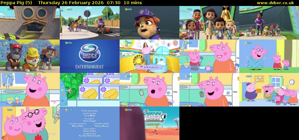 Peppa Pig (5) Thursday 26 February 2026 07:30 - 07:40