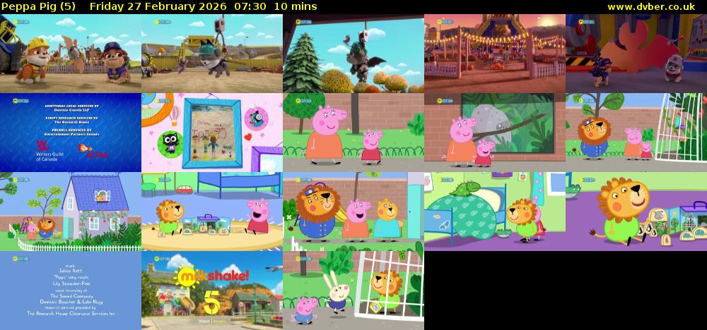 Peppa Pig (5) Friday 27 February 2026 07:30 - 07:40