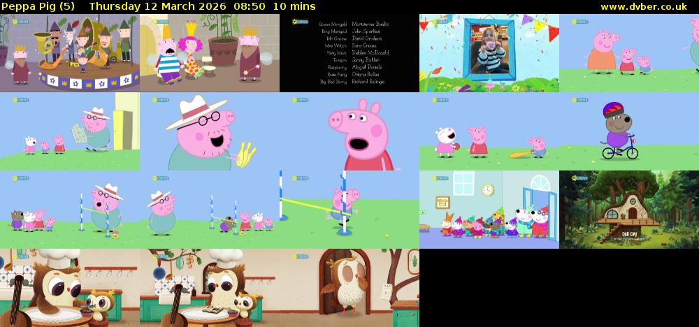 Peppa Pig (5) Thursday 12 March 2026 08:50 - 09:00