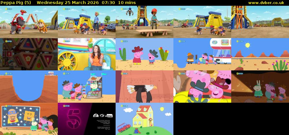 Peppa Pig (5) Wednesday 25 March 2026 07:30 - 07:40