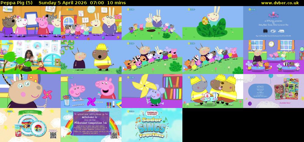 Peppa Pig (5) Sunday 5 April 2026 07:00 - 07:10