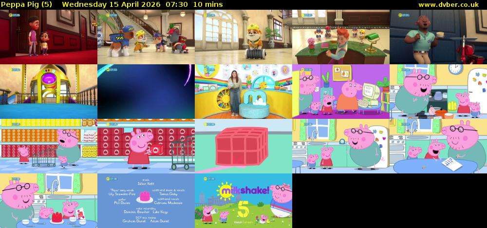 Peppa Pig (5) Wednesday 15 April 2026 07:30 - 07:40