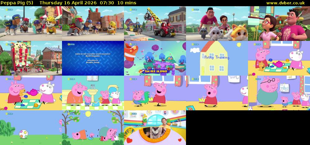 Peppa Pig (5) Thursday 16 April 2026 07:30 - 07:40