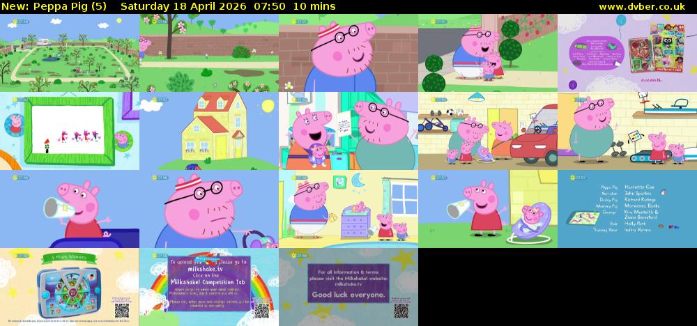 Peppa Pig (5) Saturday 18 April 2026 07:50 - 08:00
