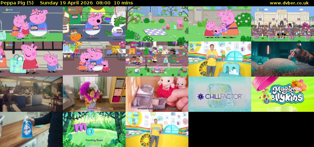 Peppa Pig (5) Sunday 19 April 2026 08:00 - 08:10