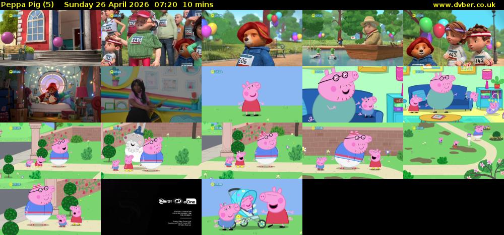 Peppa Pig (5) Sunday 26 April 2026 07:20 - 07:30