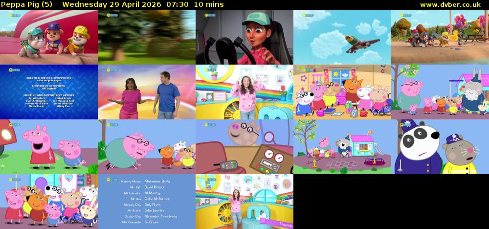 Peppa Pig (5) Wednesday 29 April 2026 07:30 - 07:40