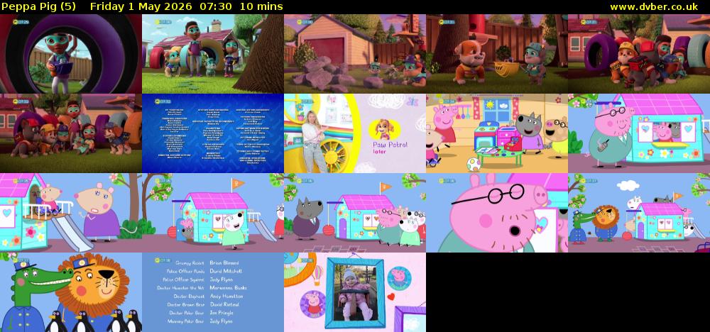Peppa Pig (5) Friday 1 May 2026 07:30 - 07:40