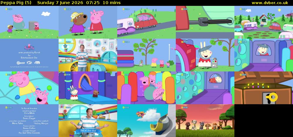 Peppa Pig (5) Sunday 7 June 2026 07:25 - 07:35