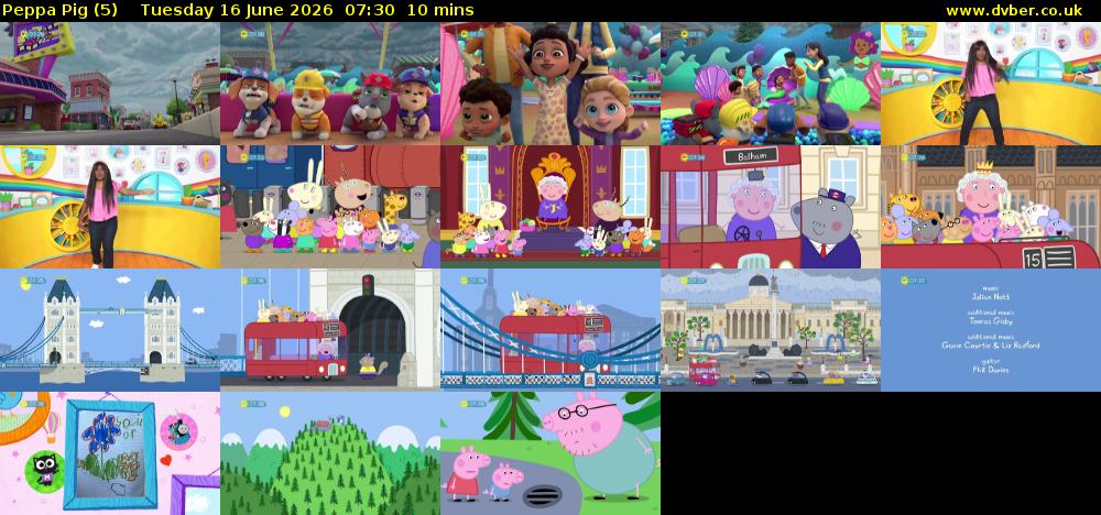 Peppa Pig (5) Tuesday 16 June 2026 07:30 - 07:40