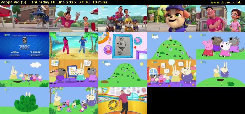 Peppa Pig (5) Thursday 18 June 2026 07:30 - 07:40