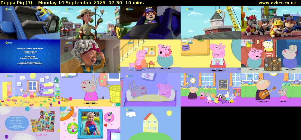 Peppa Pig (5) Monday 14 September 2026 07:30 - 07:40