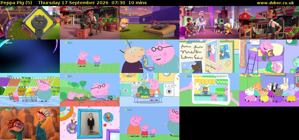 Peppa Pig (5) Thursday 17 September 2026 07:30 - 07:40