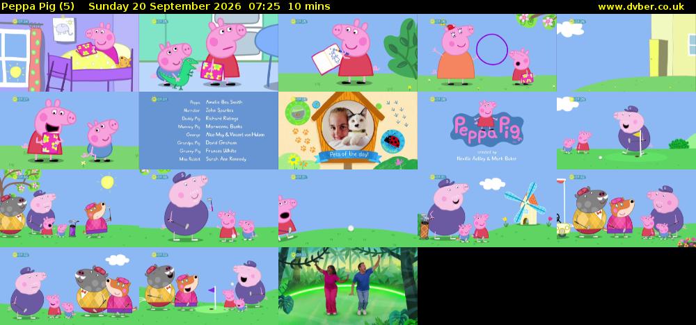 Peppa Pig (5) Sunday 20 September 2026 07:25 - 07:35
