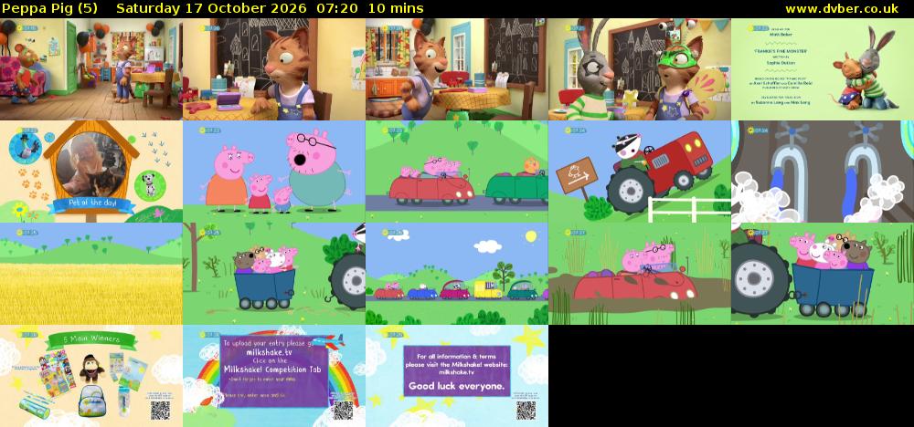 Peppa Pig (5) Saturday 17 October 2026 07:20 - 07:30