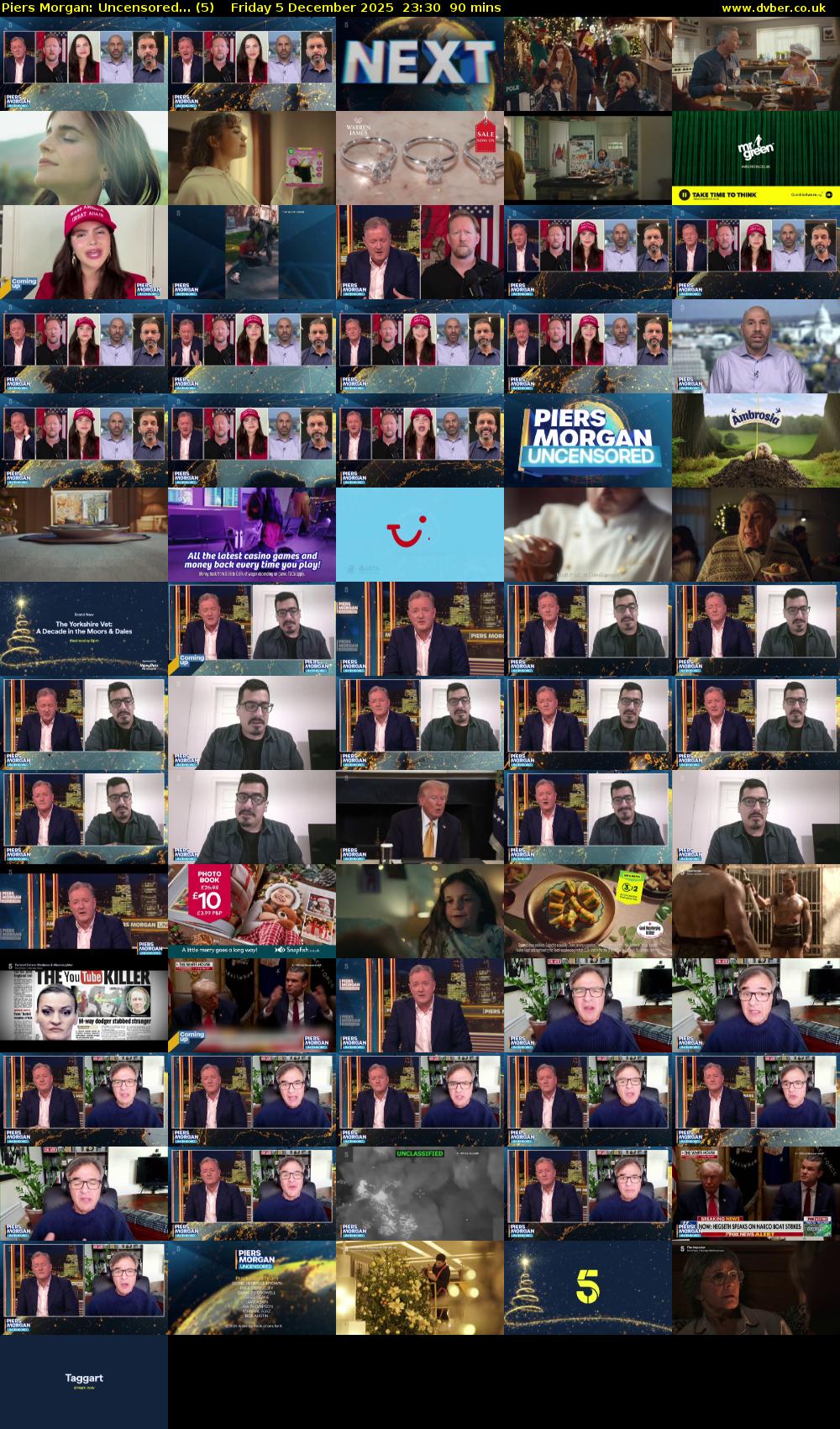 Piers Morgan: Uncensored... (5) Friday 5 December 2025 23:30 - 01:00