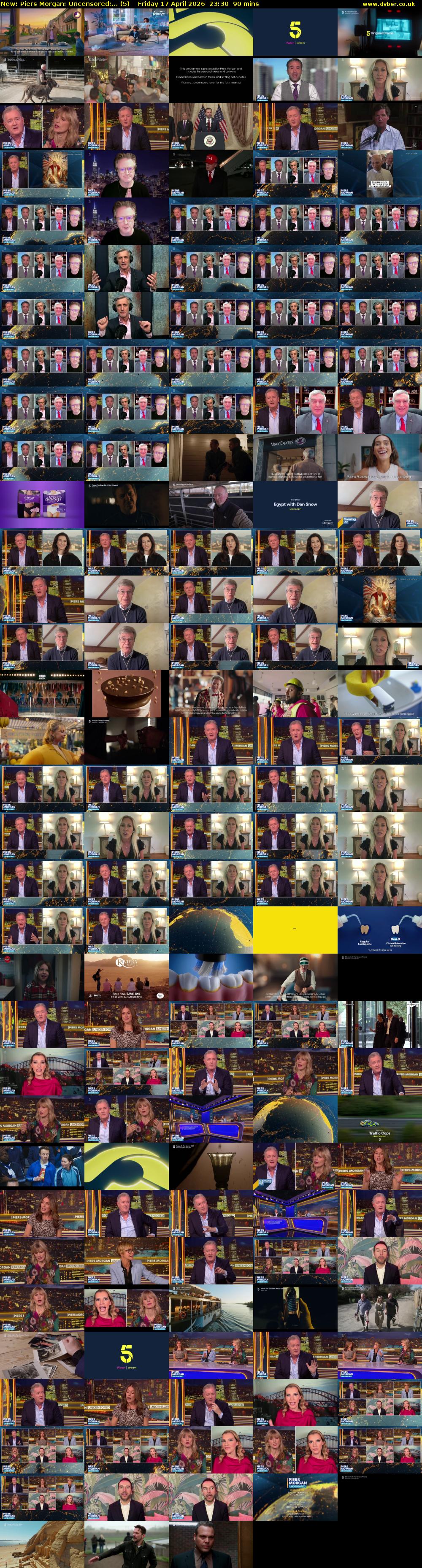 Piers Morgan: Uncensored:... (5) Friday 17 April 2026 23:30 - 01:00