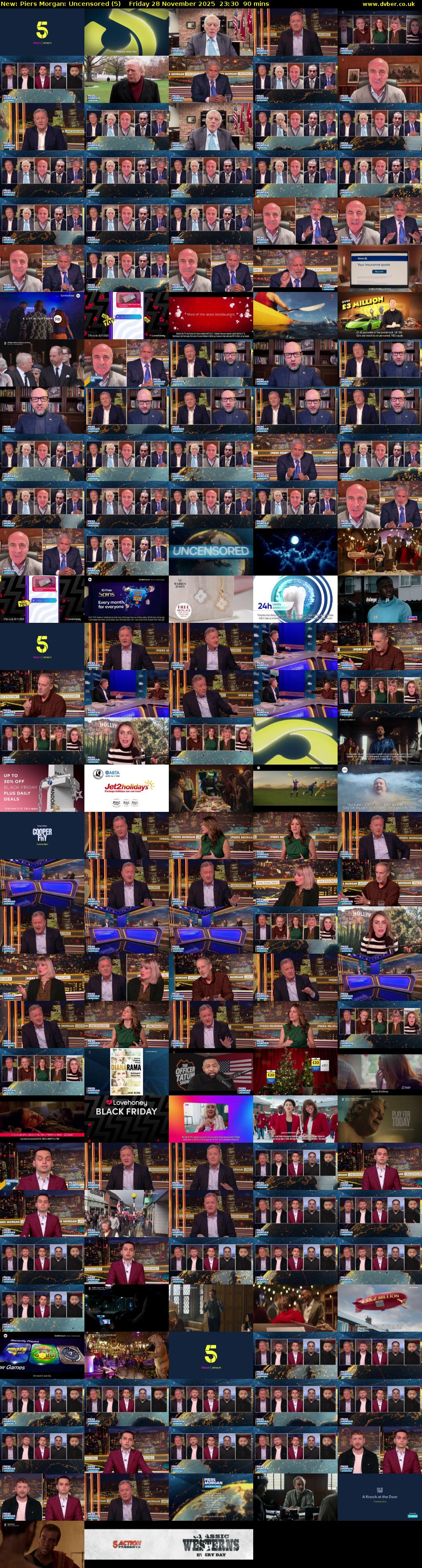 Piers Morgan: Uncensored (5) Friday 28 November 2025 23:30 - 01:00