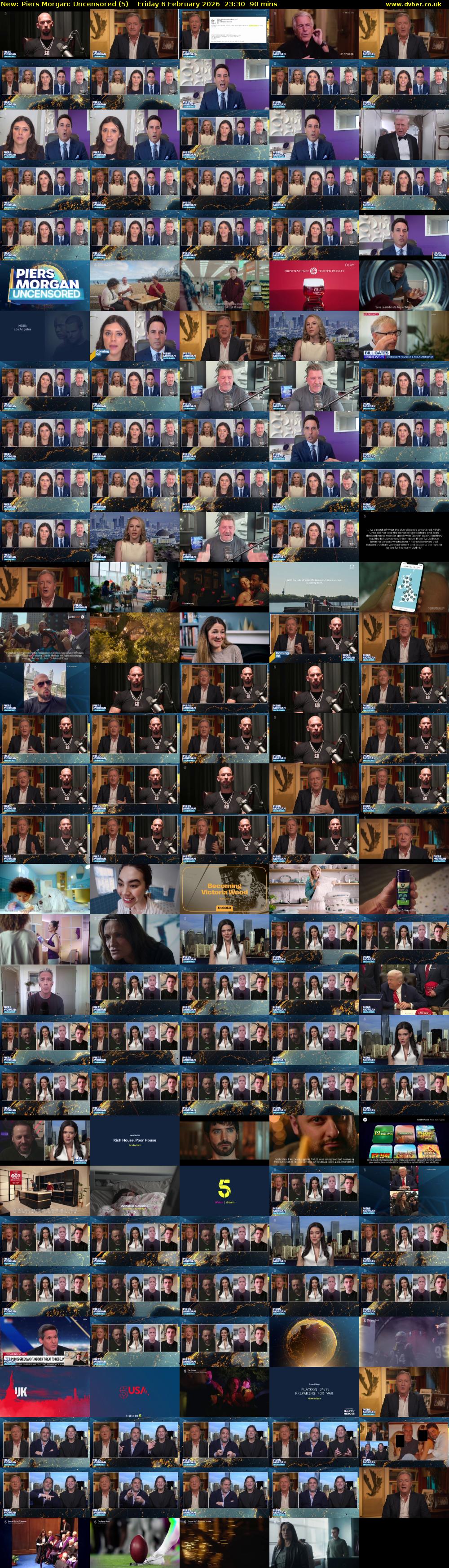 Piers Morgan: Uncensored (5) Friday 6 February 2026 23:30 - 01:00