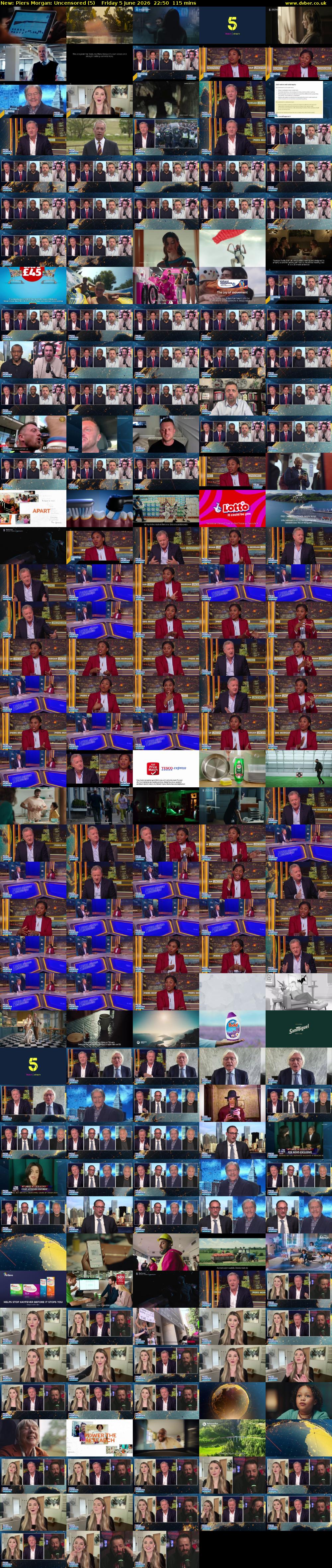 Piers Morgan: Uncensored (5) Friday 5 June 2026 22:50 - 00:45