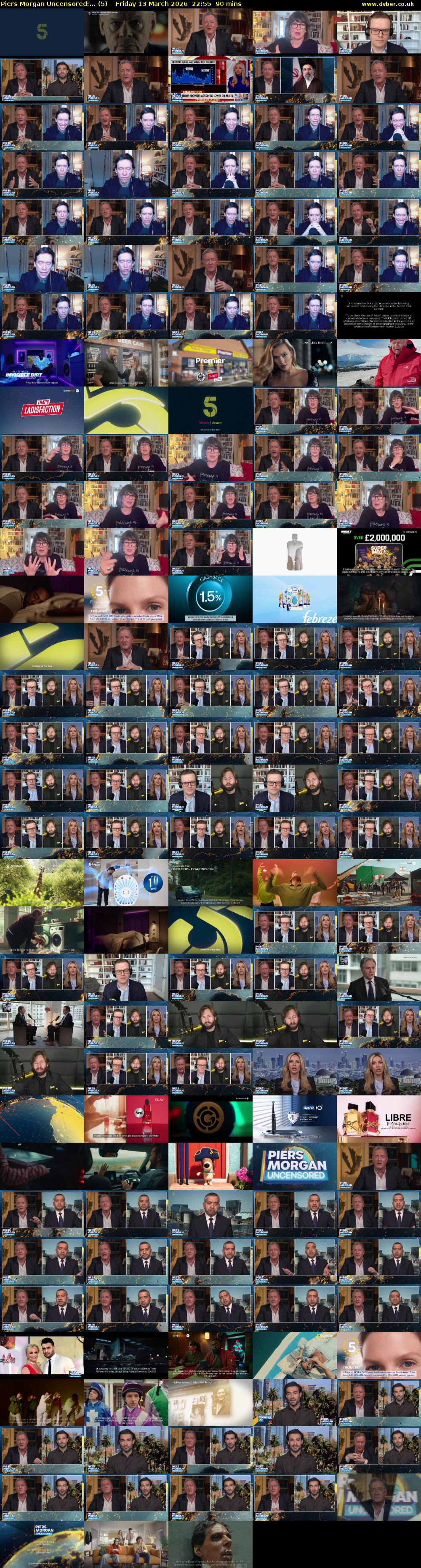 Piers Morgan Uncensored:... (5) Friday 13 March 2026 22:55 - 00:25