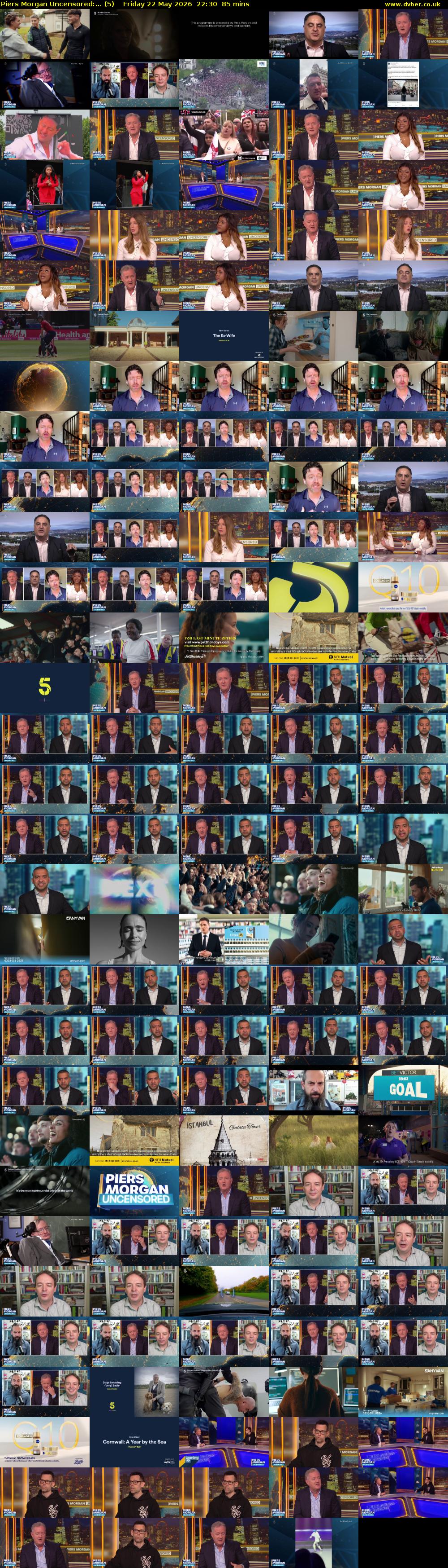 Piers Morgan Uncensored:... (5) Friday 22 May 2026 22:30 - 23:55