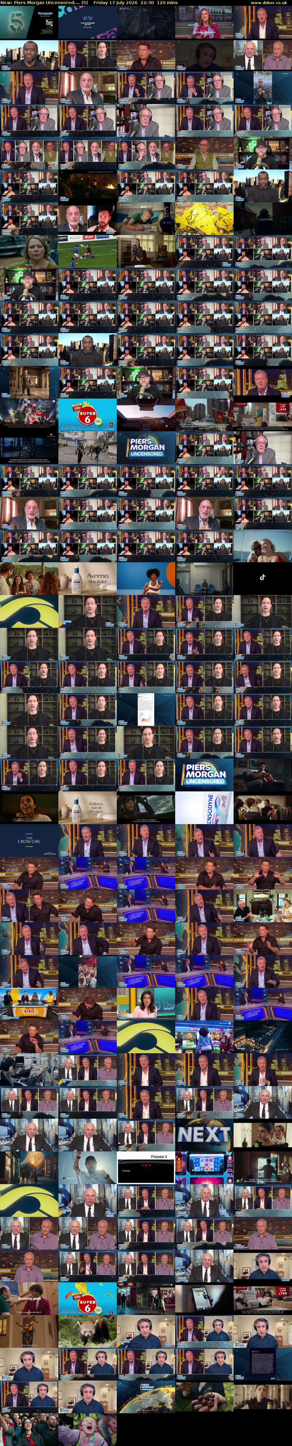 Piers Morgan Uncensored:... (5) Friday 17 July 2026 22:30 - 00:30
