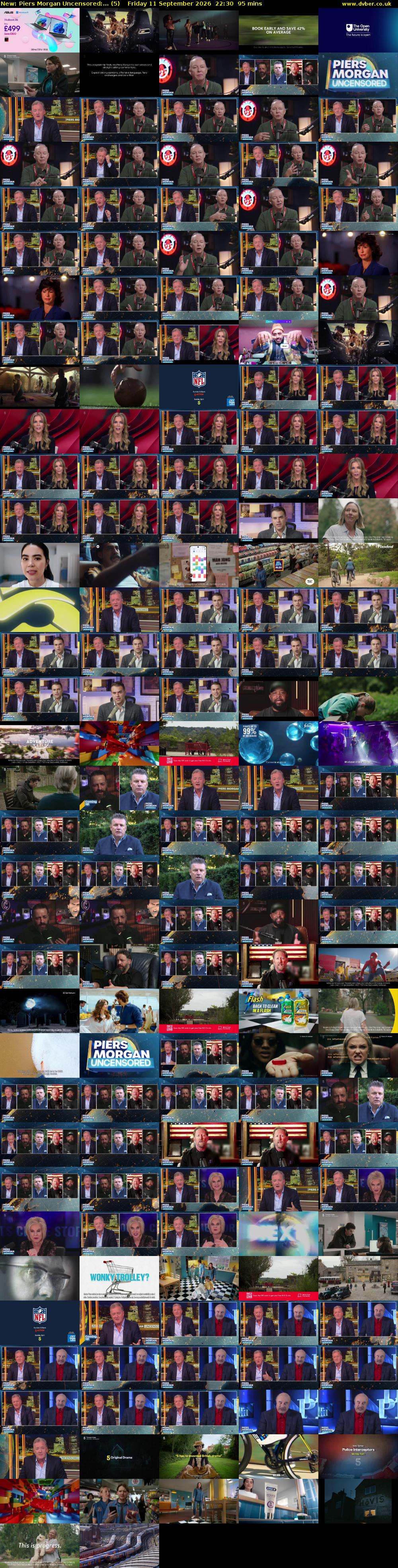 Piers Morgan Uncensored:... (5) Friday 11 September 2026 22:30 - 00:05