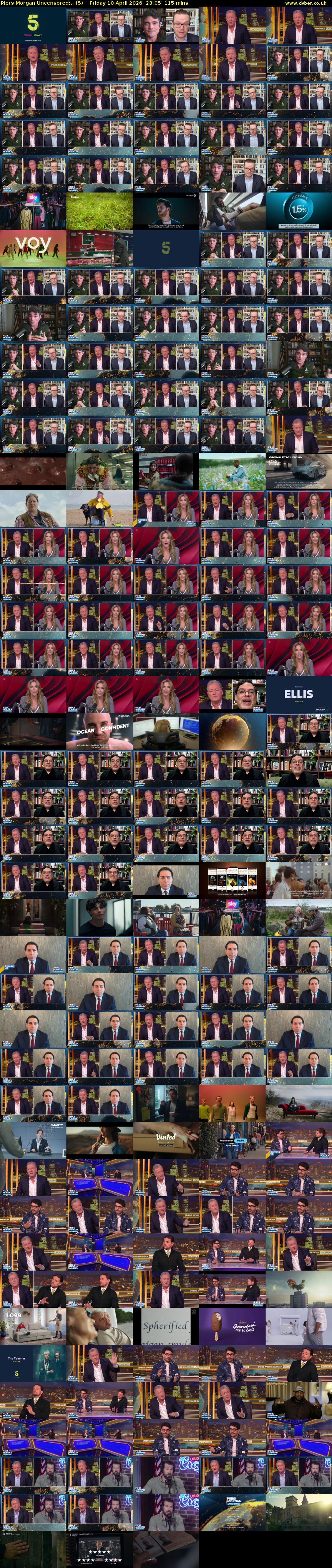 Piers Morgan Uncensored:.. (5) Friday 10 April 2026 23:05 - 01:00