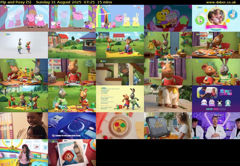 Pip and Posy (5) Sunday 31 August 2025 07:25 - 07:40