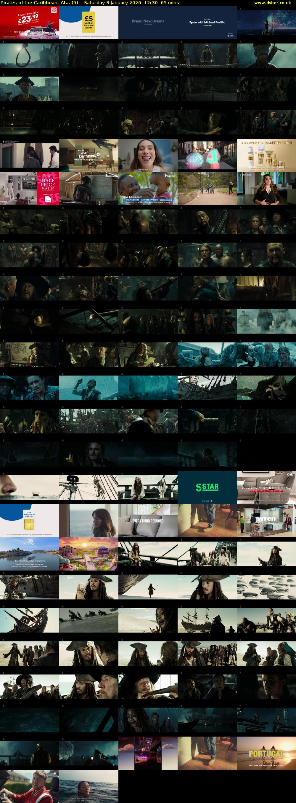 Pirates of the Caribbean: At... (5) Saturday 3 January 2026 12:30 - 13:35