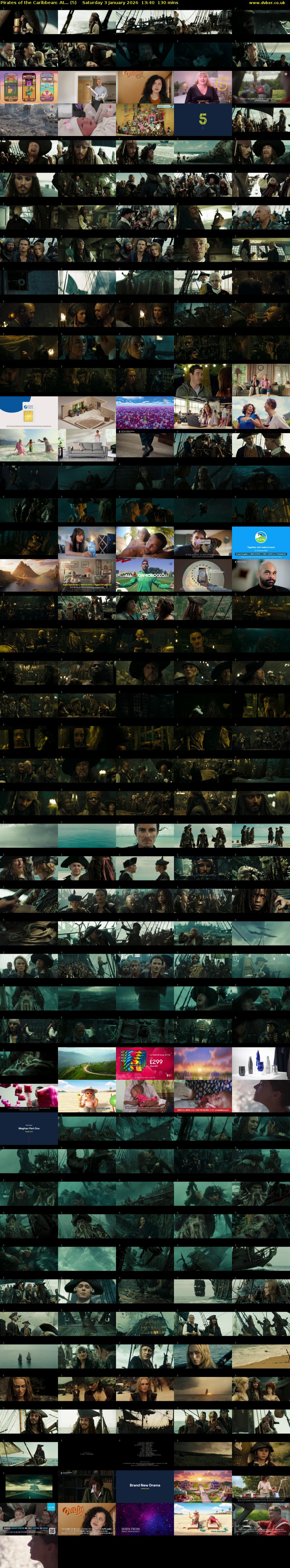 Pirates of the Caribbean: At... (5) Saturday 3 January 2026 13:40 - 15:50