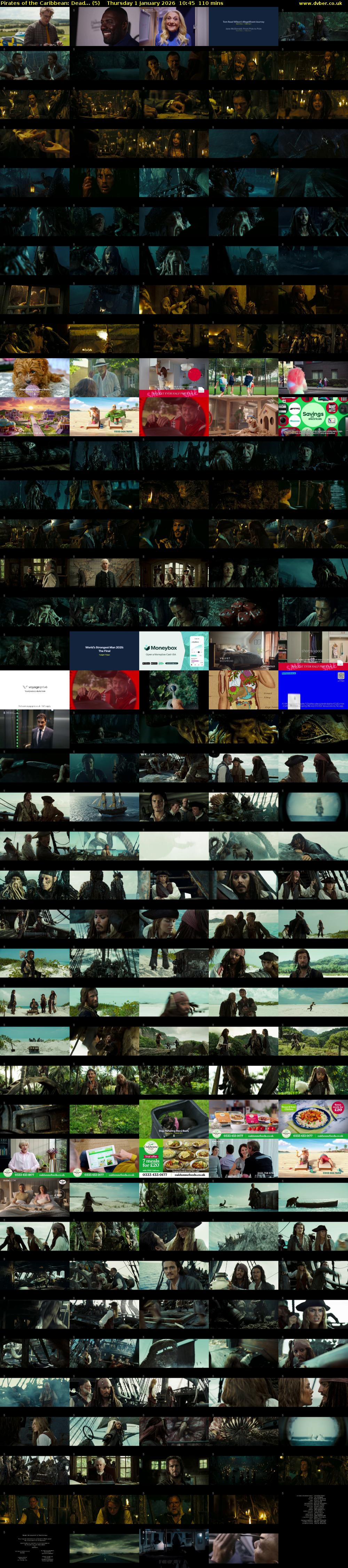 Pirates of the Caribbean: Dead... (5) Thursday 1 January 2026 10:45 - 12:35