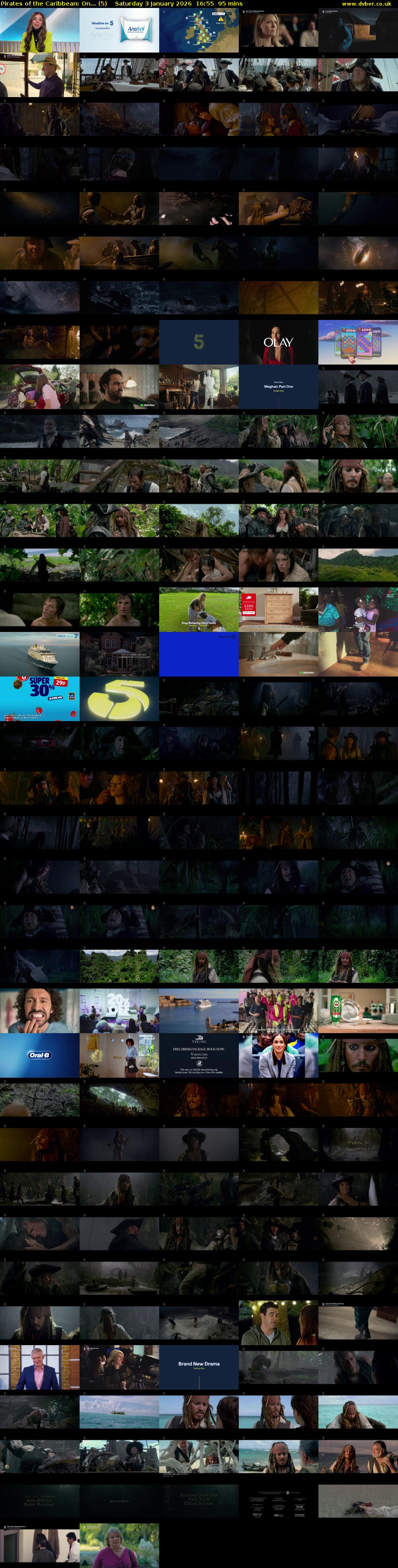 Pirates of the Caribbean: On... (5) Saturday 3 January 2026 16:55 - 18:30