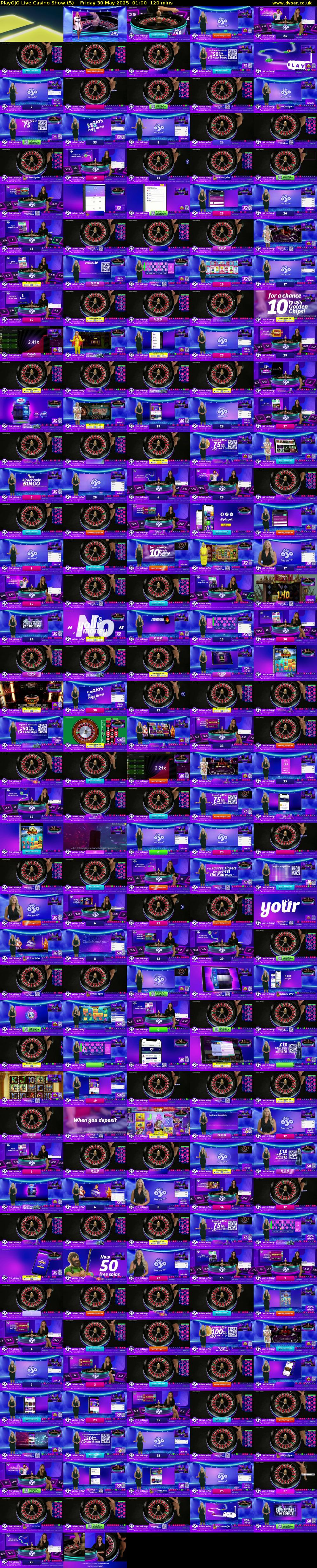 PlayOJO Live Casino Show (5) Friday 30 May 2025 01:00 - 03:00