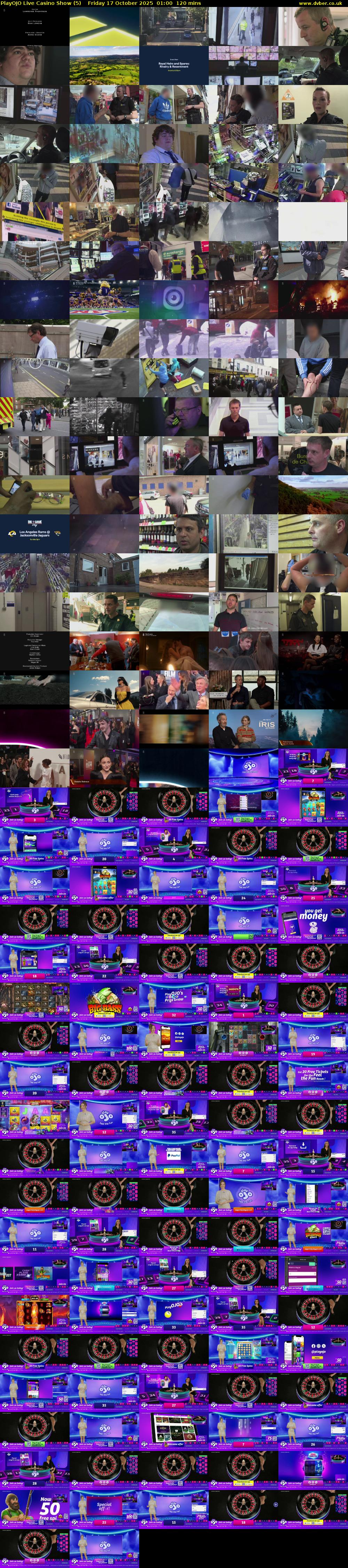 PlayOJO Live Casino Show (5) Friday 17 October 2025 01:00 - 03:00