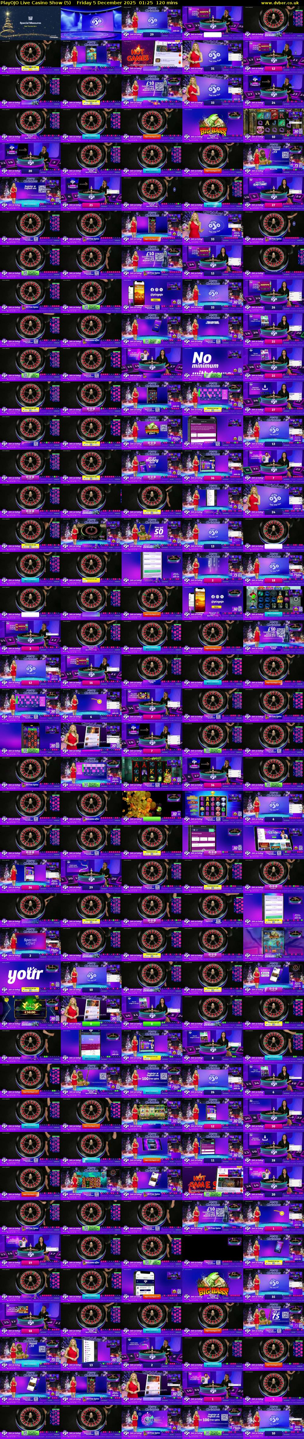 PlayOJO Live Casino Show (5) Friday 5 December 2025 01:25 - 03:25