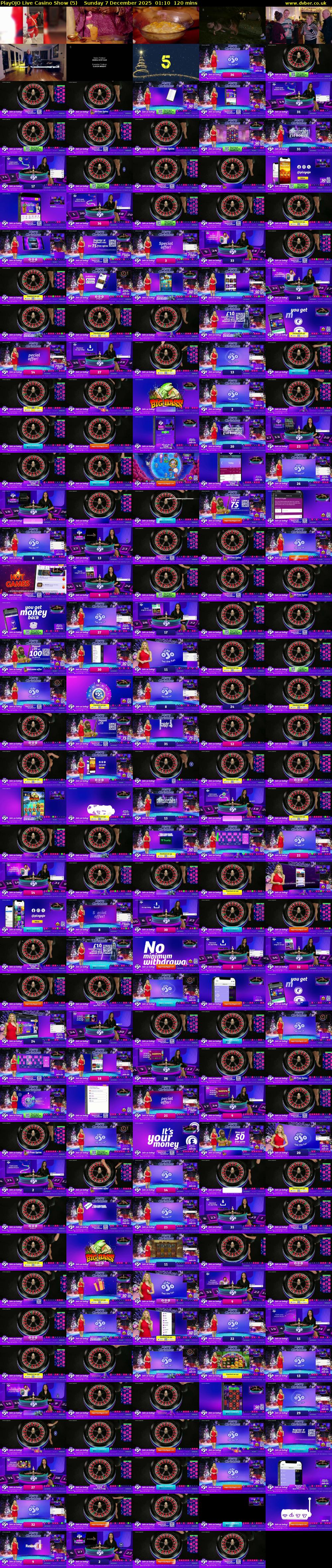 PlayOJO Live Casino Show (5) Sunday 7 December 2025 01:10 - 03:10