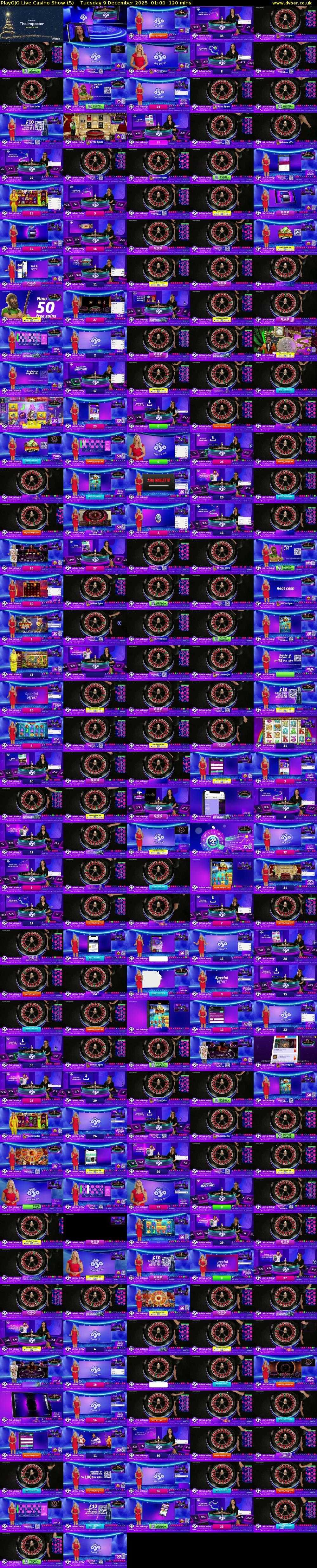 PlayOJO Live Casino Show (5) Tuesday 9 December 2025 01:00 - 03:00