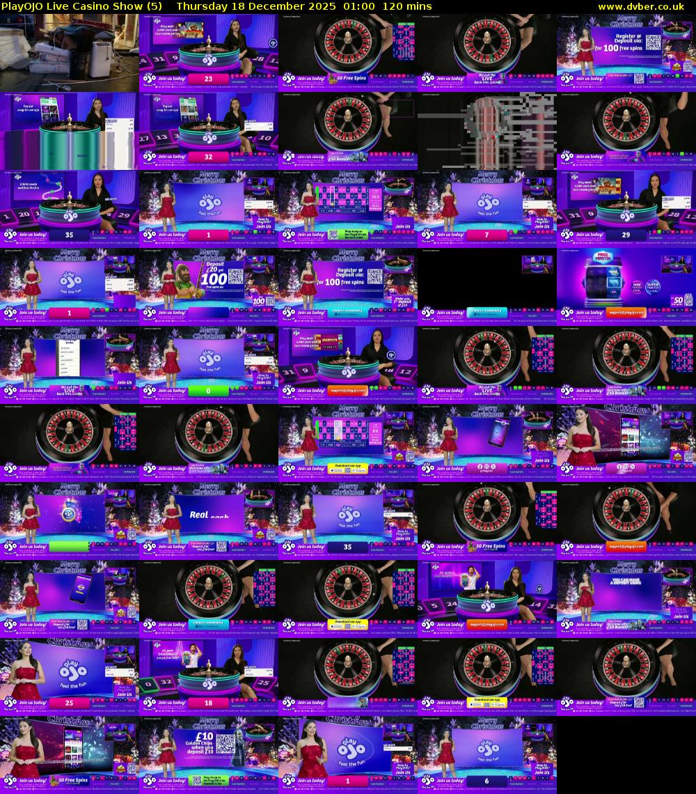 PlayOJO Live Casino Show (5) Thursday 18 December 2025 01:00 - 03:00