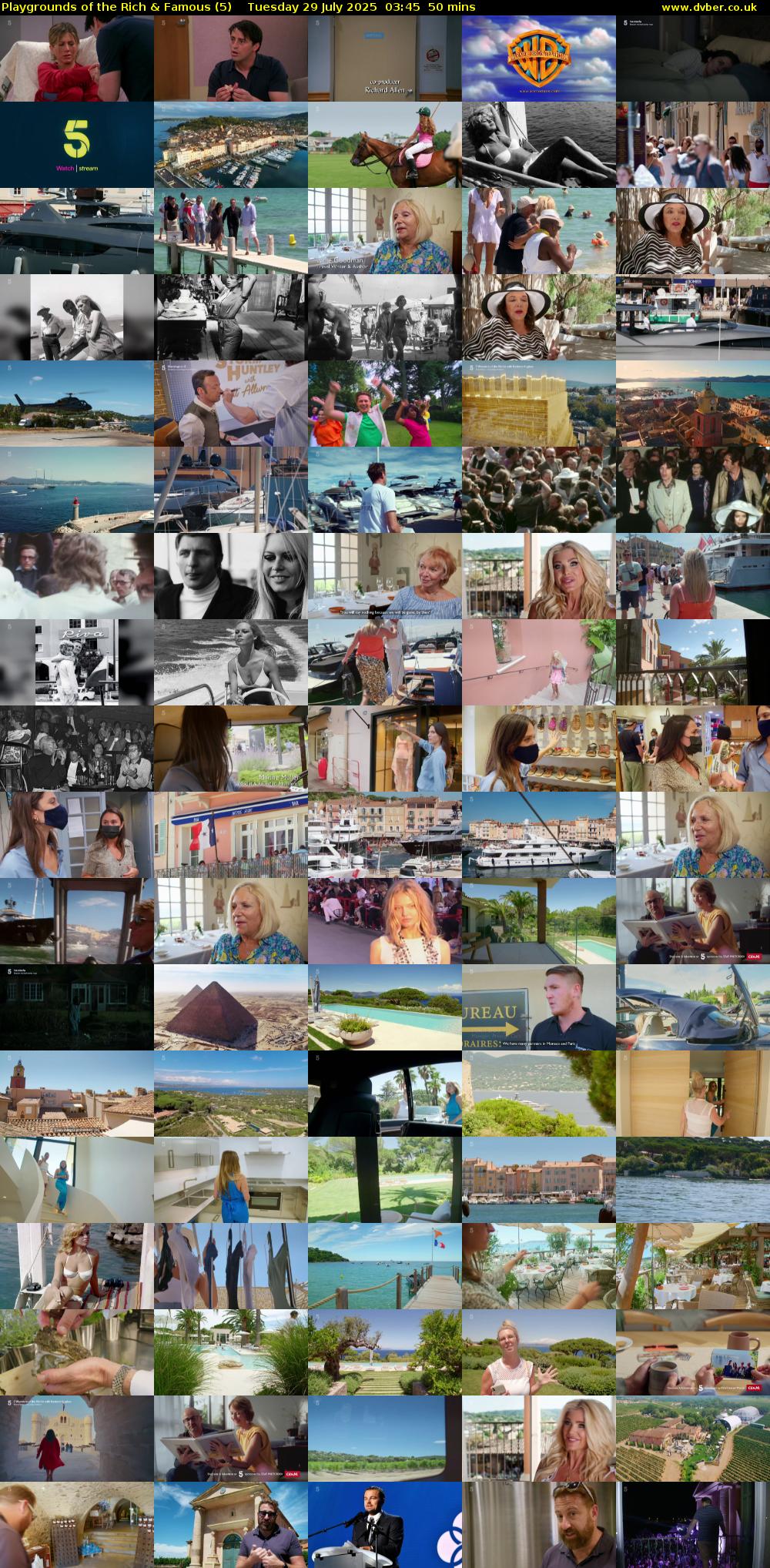 Playgrounds of the Rich & Famous (5) Tuesday 29 July 2025 03:45 - 04:35